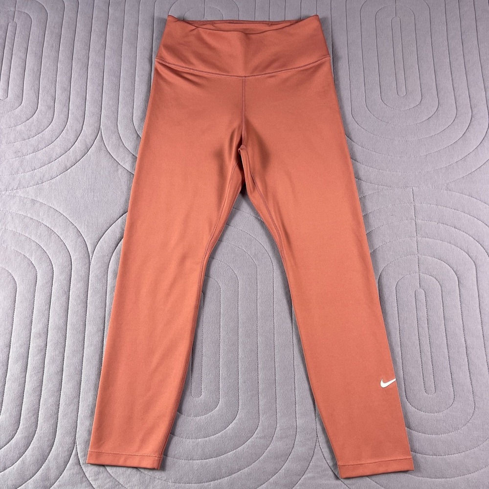 Nike One Dri-FIT 7/8 Leggings Womens S Mauve Pink High Rise Gym Yoga